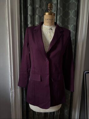 Fashion Nova Plum Single-Button Blazer